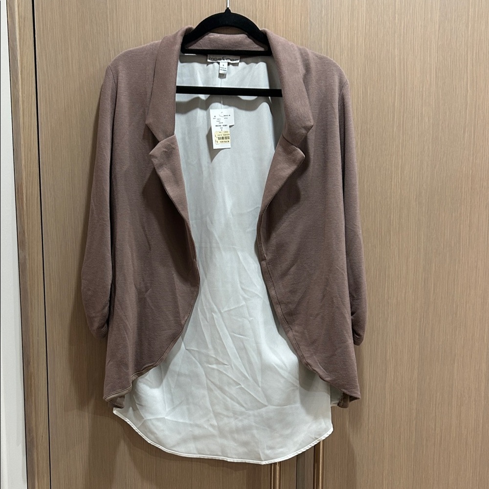 Moa Moa Tan Open Front Cardigan